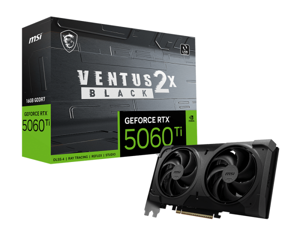 MSI Ventus GeForce RTX 5060 Ti Graphics Card (RTX 5060 Ti 16G